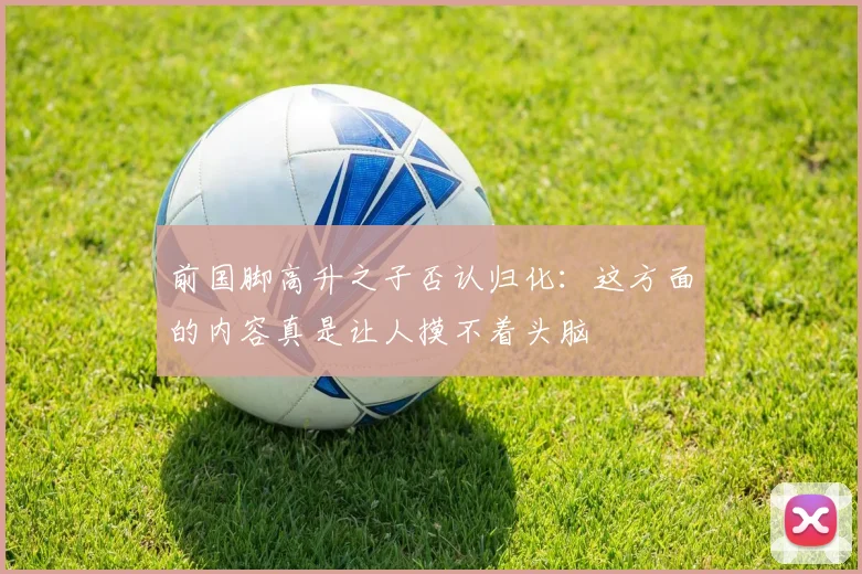 前国脚高升之子否认归化：这方面的内容真是让人摸不着头脑